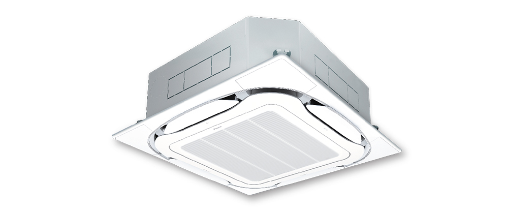 แอร์แบบสี่ทิศทาง DAIKIN INVERTER รุ่น FCFC - EV2S SERIES น้ำยา R32 กระจายลมรอบทิศทาง รุ่นแสตนดาร์ด หน้ากากสีขาว รีโมทไร้สาย รุ่นใหม่ล่าสุดปี 2025 รับประกันอะไหล่ 1 ปี คอมเพลสเซอร์ 5 ปี