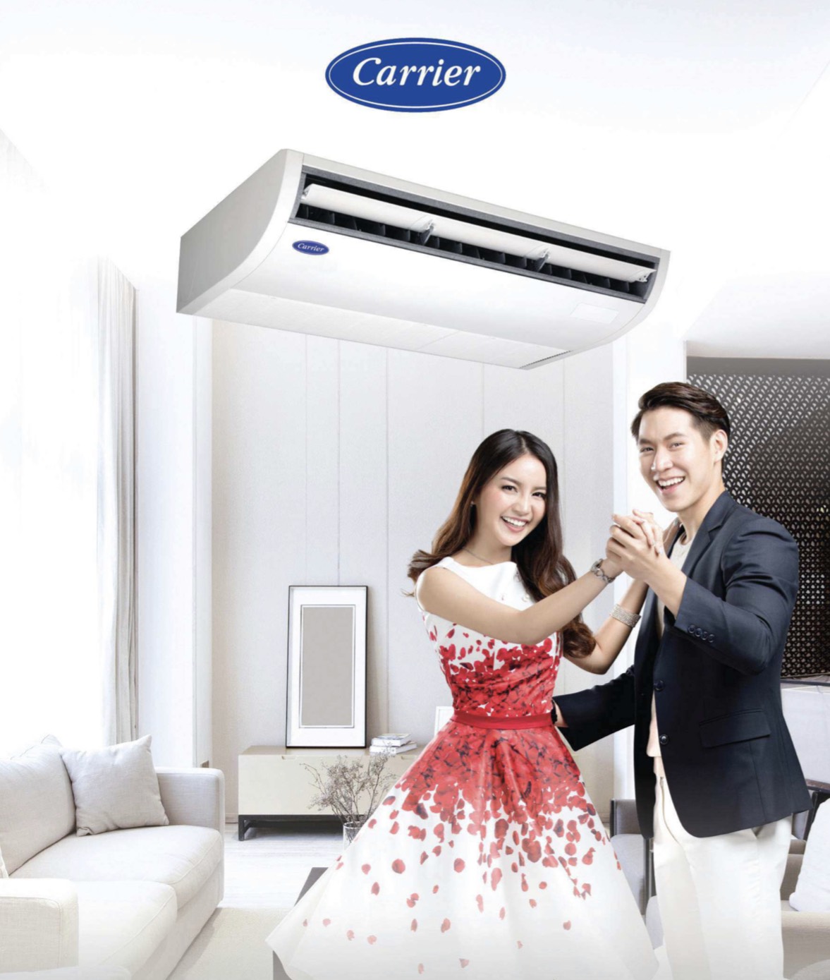 แอร์แขวน CARRIER FIX SPEED TGF SERIES ประหยัดไฟ เบอร์ 5 รีโมทไร้สาย น้ำยา R32 รับประกันอะไหล่ 1 ปี คอมเพลสเซอร์ 5 ปี รุ่นใหม่ล่าสุด